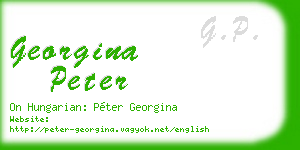 georgina peter business card